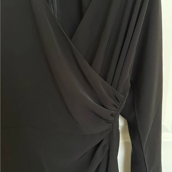 OAK + FORT Black Long Sleeve Wrap Dress XS - Picture 5 of 8